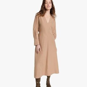 NWT Vince Women’s Shaped Collar V-neck long sleeve dress